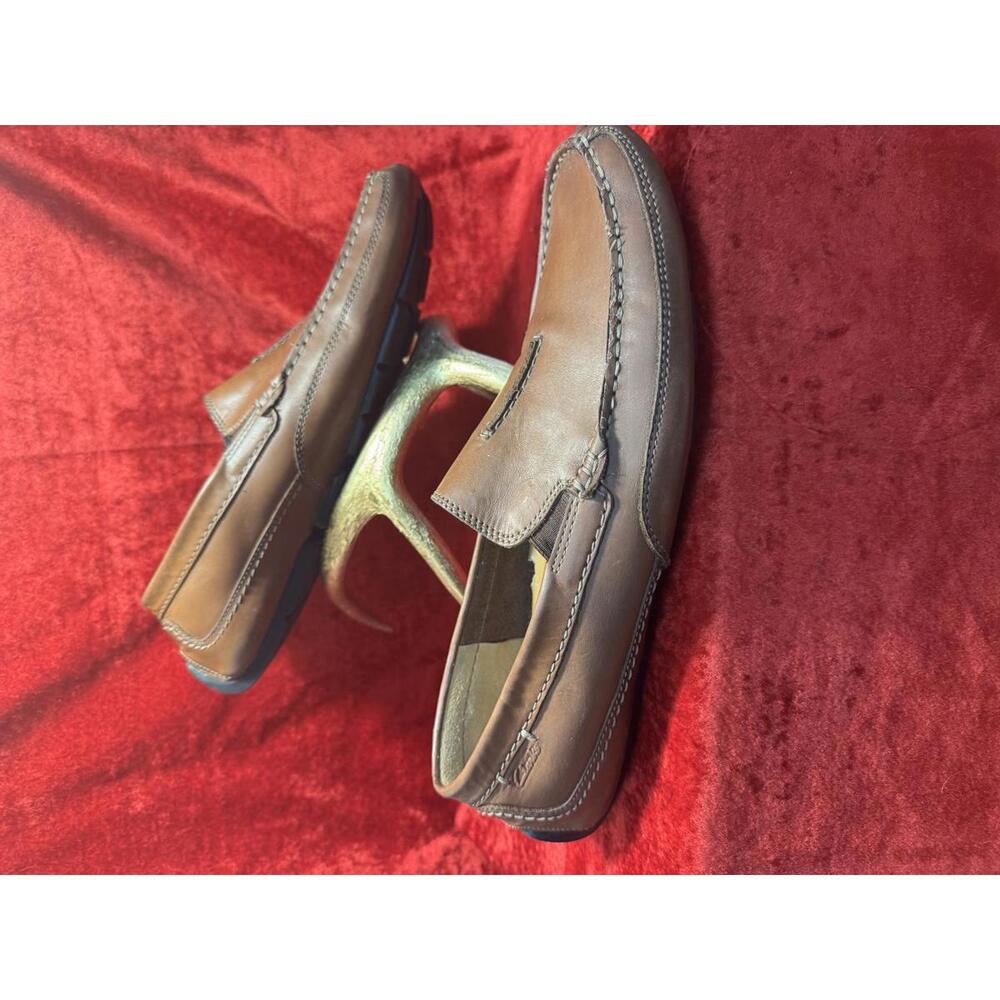 Men's Brown Leather Loafers Slip-Ons by Clarks